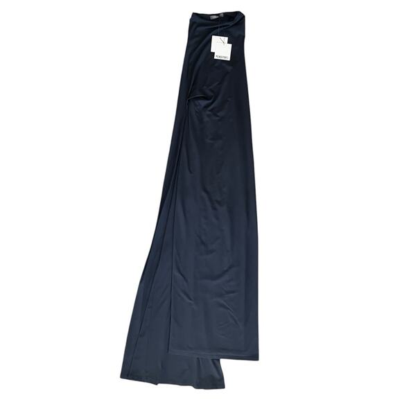 Mondepars Women’s Sleeveless Open Back Navy Train Bodycon Gown Maxi Dress Sz 36 - Picture 11 of 12